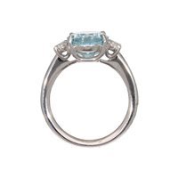 Vicenza - Piazzetta Palladio 2 - Ring Crivelli Woman Acquamarina in White Gold Acquamarina 3.4 Ct 372-3698-GL ACQ - 372-3698-GL ACQ
